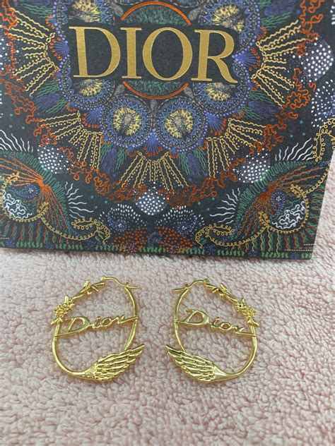 orig CHRISTIAN DIOR Ohrringe Gold